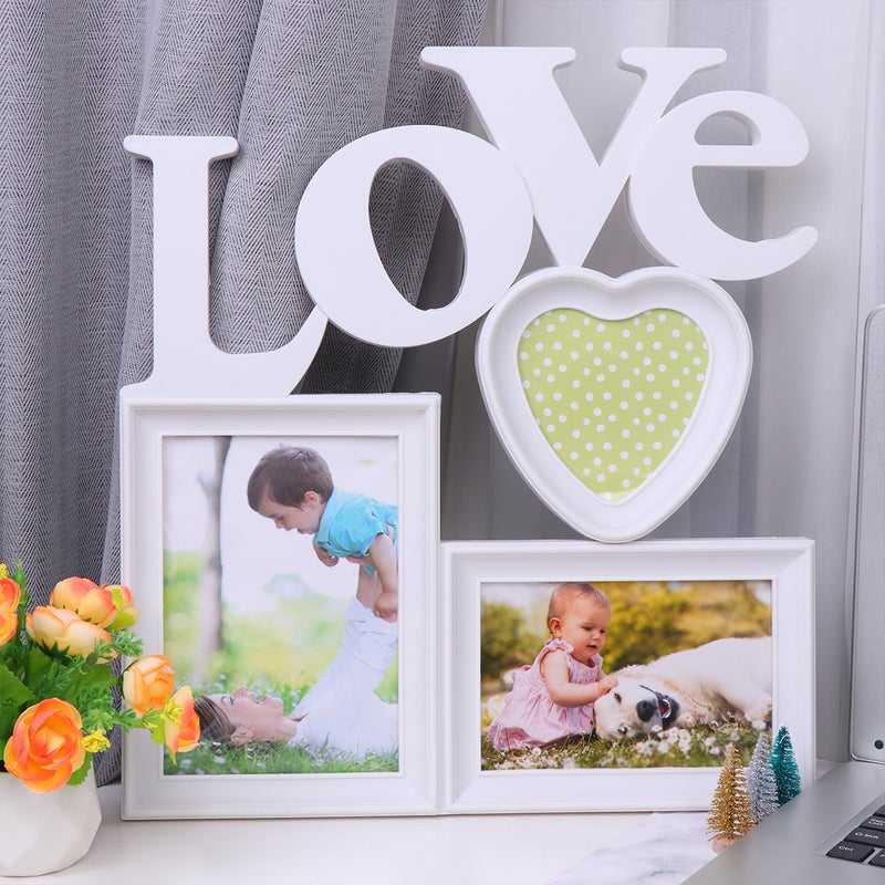 2pcs Photo Frame Love Heart Combination Photo Frame Love Decorative Photo Frame - Image 5