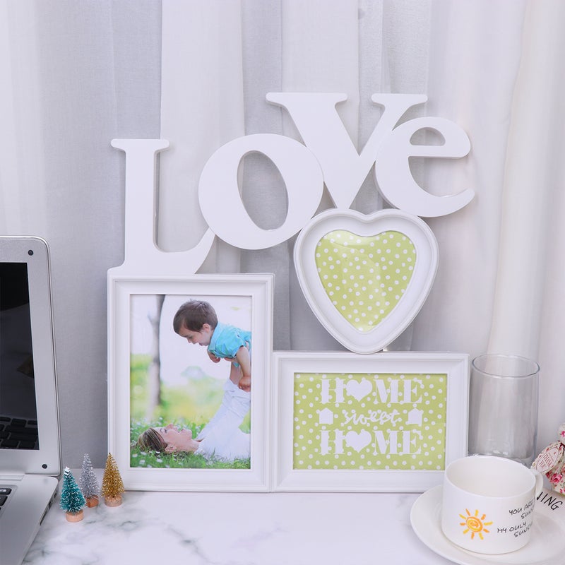 2pcs Photo Frame Love Heart Combination Photo Frame Love Decorative Photo Frame - Image 3