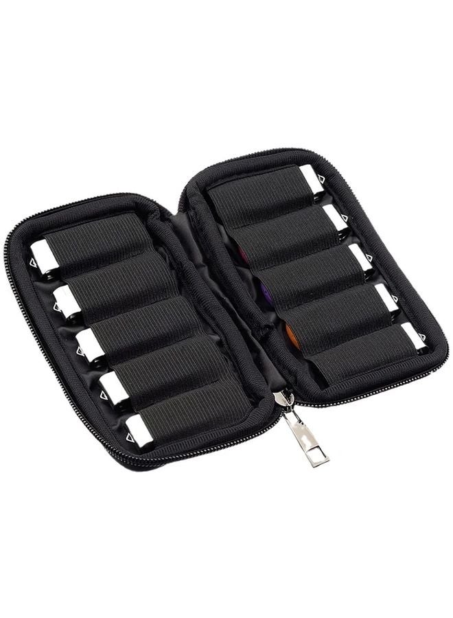 M Code Nylon USB Storage Bag With Zipper Holds 10 USB Black Travel Organizer - Image 1