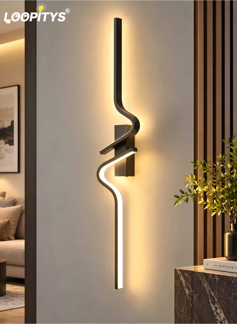 LOOPITYS （Tricolour light-100CM-R）Modern wall lights Home appliances Nordic style long lumen home decoration Bedroom dining room TV wall lighting fixtures，wall lamp - Image 1