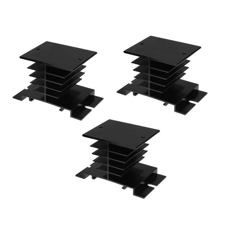 Aluminum Relay Heatsink Replacement Block Black Cooling Fin - Image 2