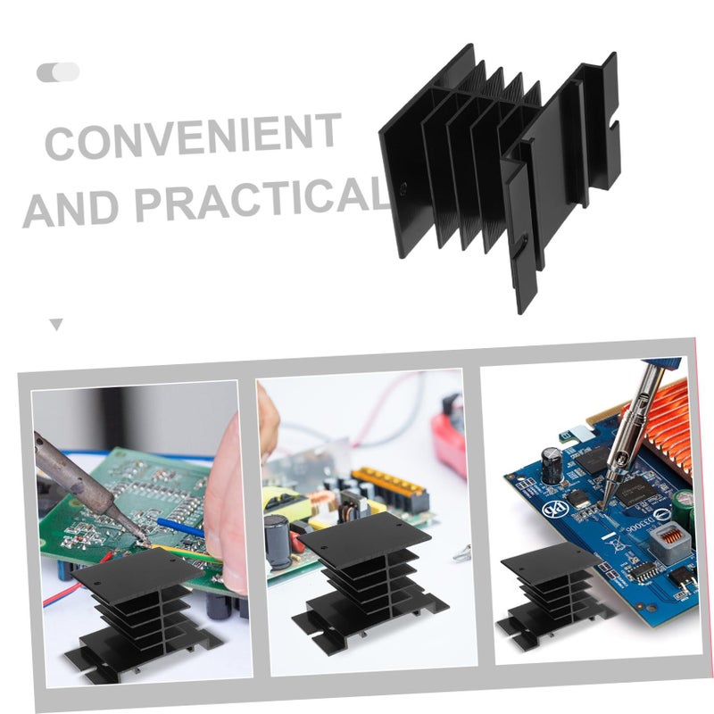 Aluminum Relay Heatsink Replacement Block Black Cooling Fin - Image 4