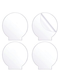 SMARTPOINTS 4 Pieces Clear Acrylic Sheet Round Panel Thick (4mm) Plastic Board Cast for LED Light Base, Sign, DIY Display Projects, Craft  - Image 1