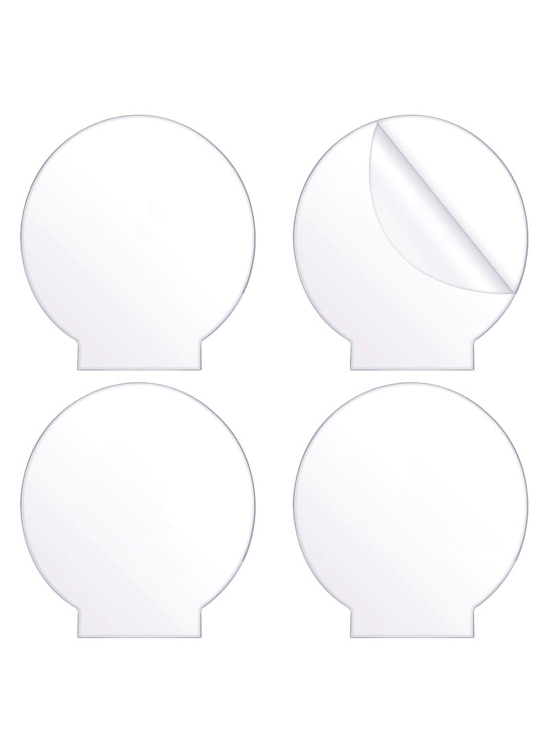 SMARTPOINTS 4 Pieces Clear Acrylic Sheet Round Panel Thick (4mm) Plastic Board Cast for LED Light Base, Sign, DIY Display Projects, Craft  - Image 1