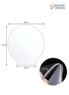 SMARTPOINTS 4 Pieces Clear Acrylic Sheet Round Panel Thick (4mm) Plastic Board Cast for LED Light Base, Sign, DIY Display Projects, Craft  - Image 2