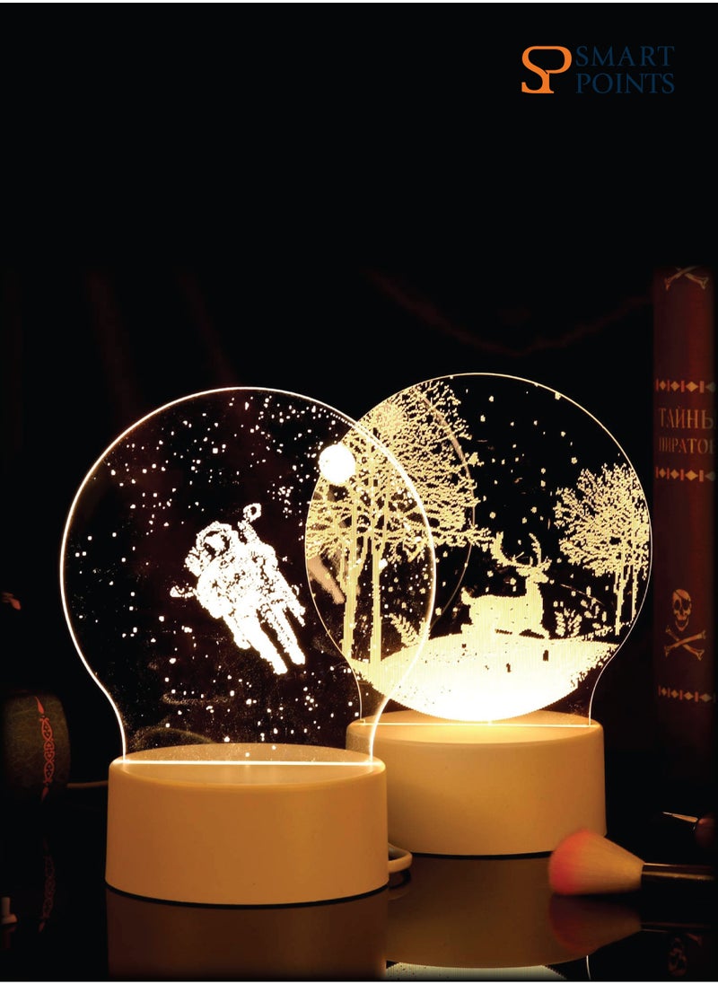 SMARTPOINTS 4 Pieces Clear Acrylic Sheet Round Panel Thick (4mm) Plastic Board Cast for LED Light Base, Sign, DIY Display Projects, Craft  - Image 3