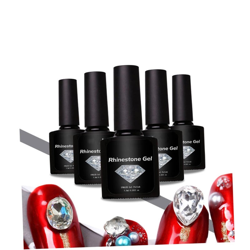 2pcs Nail Art Rhinestone Gel Glue Set for Manicure Decoration Waterproof Nail Glue for UV Gel Application for DIY Art Enthusiasts - Image 2