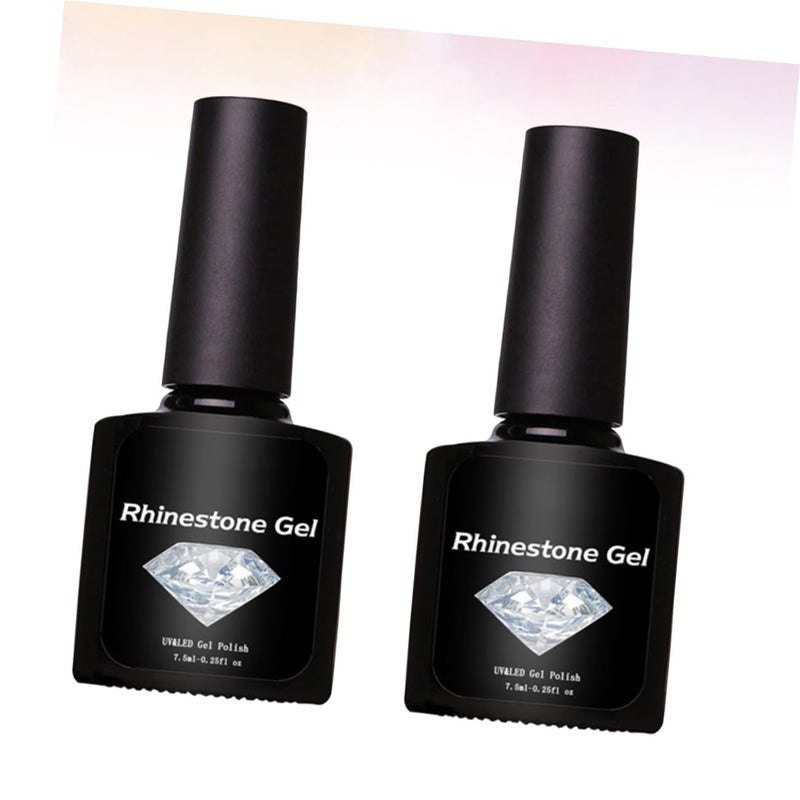 2pcs Nail Art Rhinestone Gel Glue Set for Manicure Decoration Waterproof Nail Glue for UV Gel Application for DIY Art Enthusiasts - Image 3