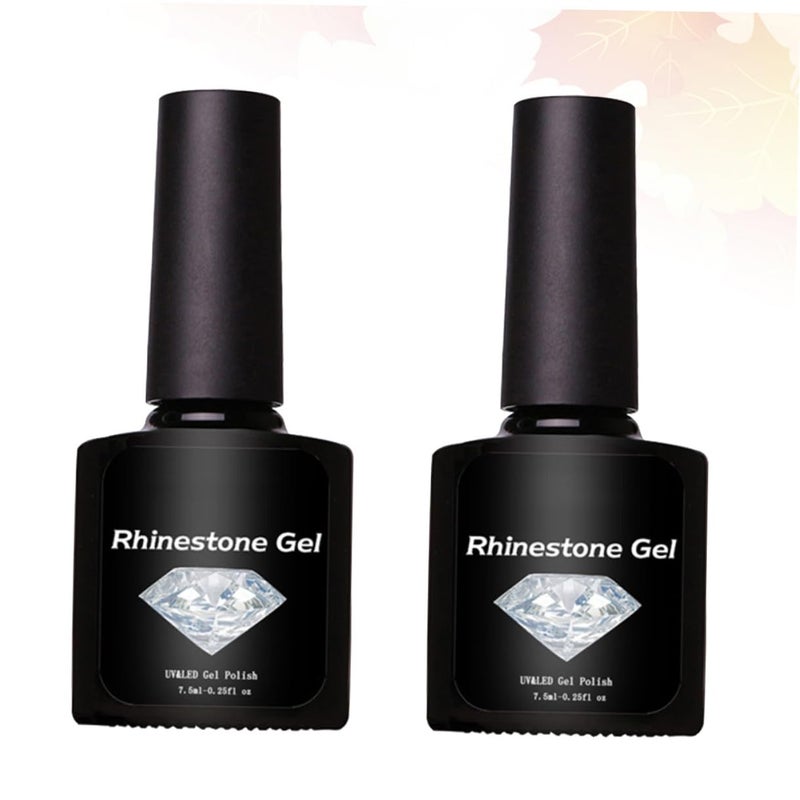 2pcs Nail Art Rhinestone Gel Glue Set for Manicure Decoration Waterproof Nail Glue for UV Gel Application for DIY Art Enthusiasts - Image 5
