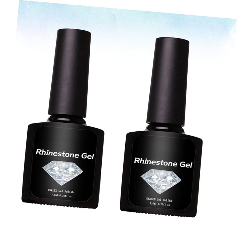 2pcs Nail Art Rhinestone Gel Glue Set for Manicure Decoration Waterproof Nail Glue for UV Gel Application for DIY Art Enthusiasts - Image 4