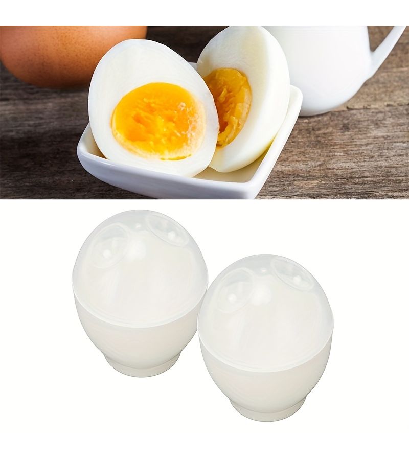 وعاءان لطهي البيض في الميكروويف لسلق البيض بالبخار للإفطار والغداء - Image 4