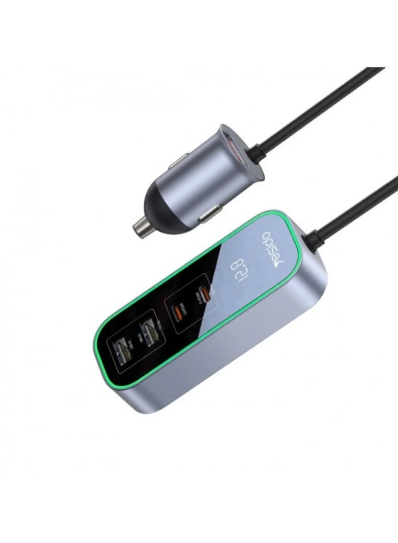 Yesido Y53 QC3.0 Car Charger 97W Five Ports Fast Charging - Image 1