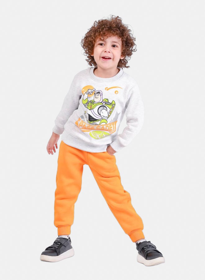JOCKEY Kids Boy Inner Fleece Buzz Print Winter Pajama Set