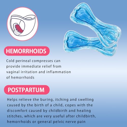 Ruheaou Postpartum Cold Pack Perineal Cooling Pad Pregnancy Hemorrhoid Pain Relief Postpartum Ice Pack Pads blue - Image 5