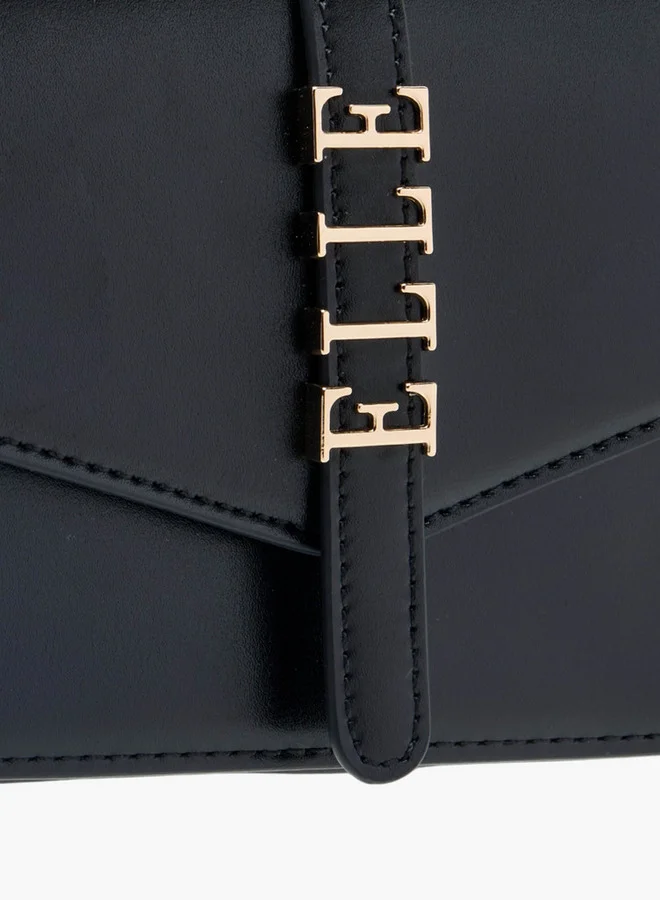 ايل Women's Logo Accent Crossbody Bag with Chain Strap and Button Closure