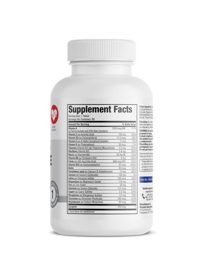 Bronson ONE Daily Mens 50+ Complete Multivitamin Multimineral, 90 Tablets - Image 2