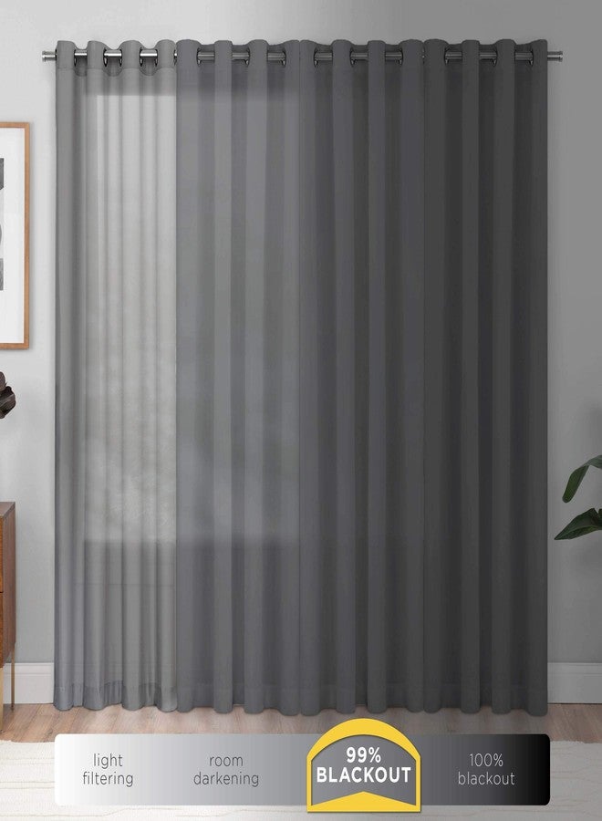 ECLIPSE Bryson Modern Blackout Thermal Grommet Window Curtain for Bedroom or Living Room (1 Panel), 52" x 63", Grey - Image 4