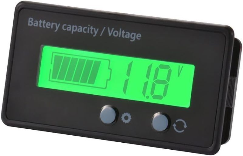 مراقب بطارية DC 6-63V مقاوم للماء مع واقي شاشة PVC - مؤشر جهد لبطاريات الرصاص الحمضية والليثيوم شاشة LCD واضحة للسيارات والدراجات النارية والسكوتر والدراجات الهوائية وبنوك الطاقة - Image 3