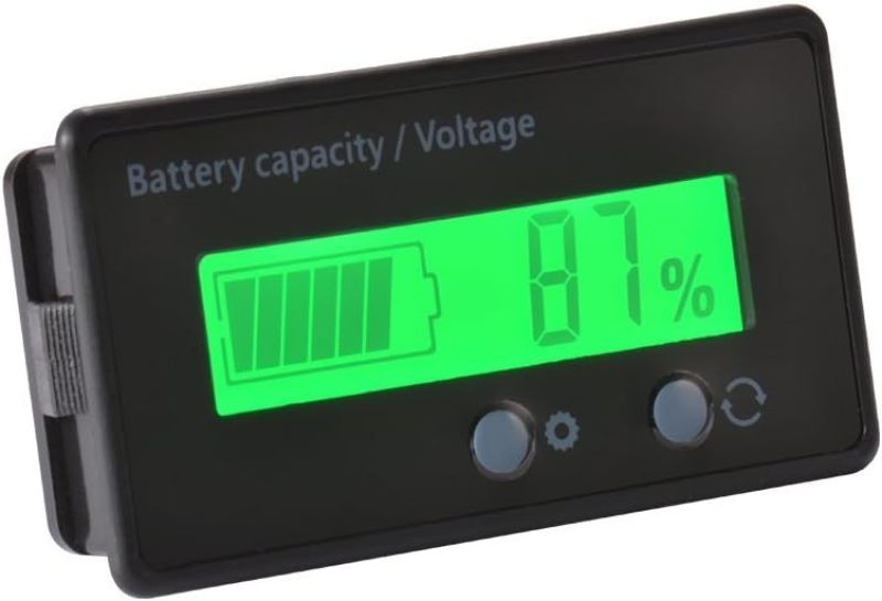 مراقب بطارية DC 6-63V مقاوم للماء مع واقي شاشة PVC - مؤشر جهد لبطاريات الرصاص الحمضية والليثيوم شاشة LCD واضحة للسيارات والدراجات النارية والسكوتر والدراجات الهوائية وبنوك الطاقة - Image 2