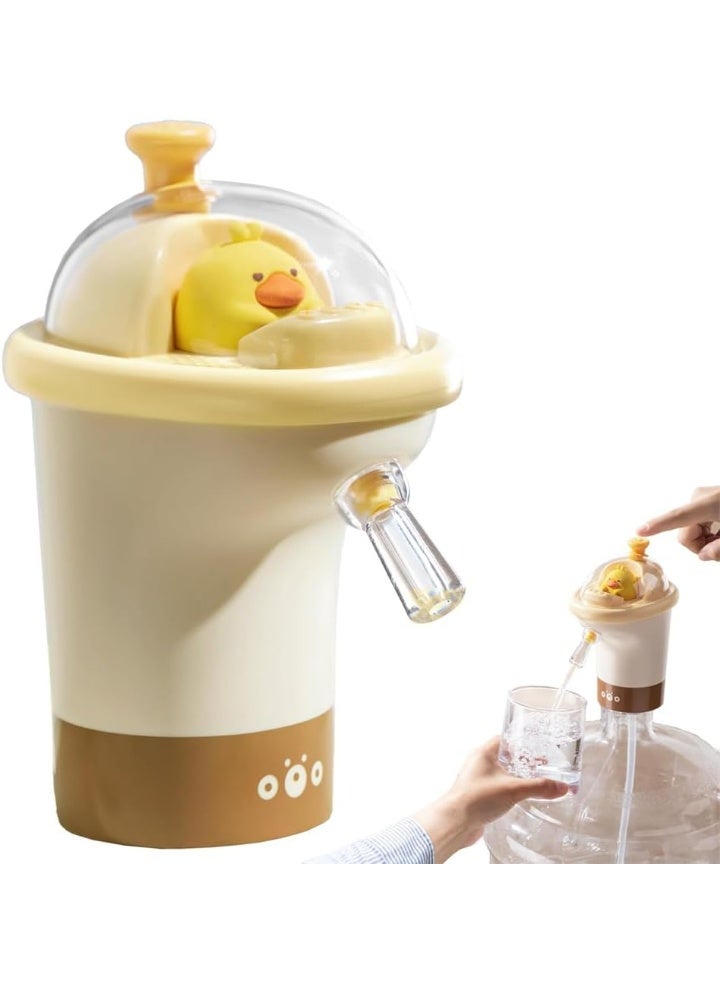 هومستر مضخة مياه كهربائية بتصميم كرتوني لعبوات 5 جالون - موزع مياه بضغطة زر مع شحن Type-C، محمولة للمنزل والمكتب والتخييم - Image 1