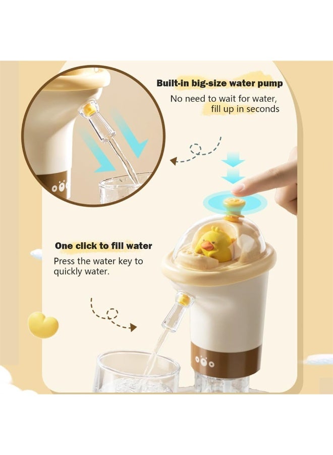 هومستر مضخة مياه كهربائية بتصميم كرتوني لعبوات 5 جالون - موزع مياه بضغطة زر مع شحن Type-C، محمولة للمنزل والمكتب والتخييم - Image 2