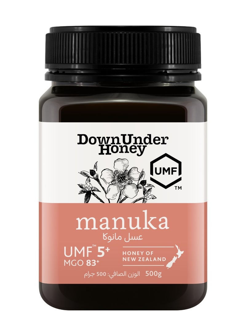 DownUnder Honey DownUnder Manuka Honey UMF 5+ MGO 83+ 500 Gm - Image 1