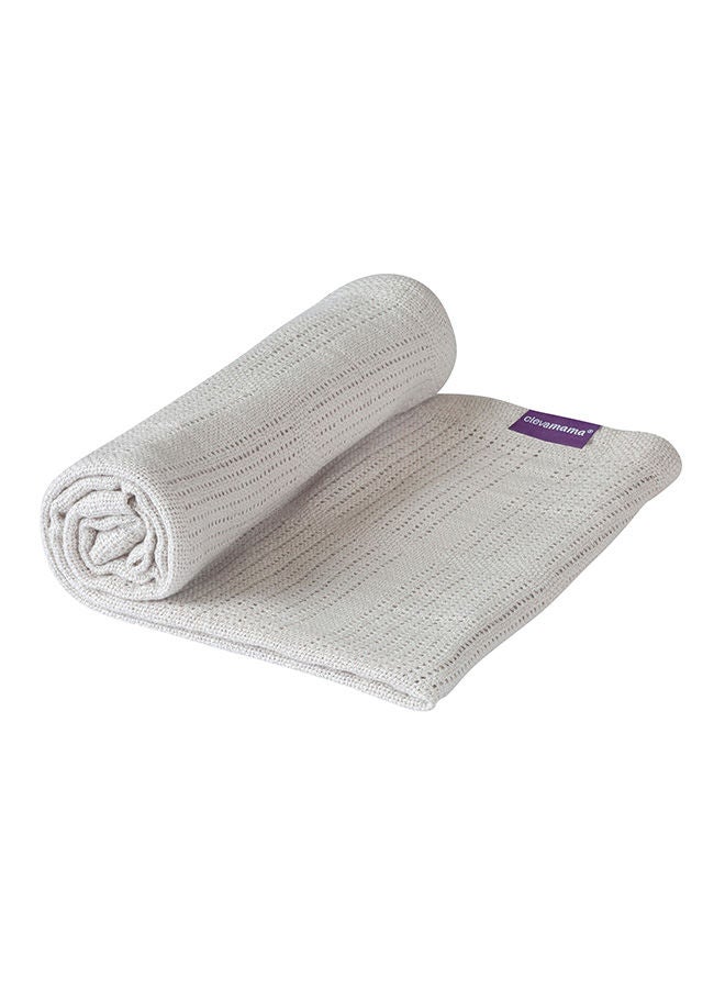 Clevamama Cellular Blanket  80x100 Cm Grey - Image 2