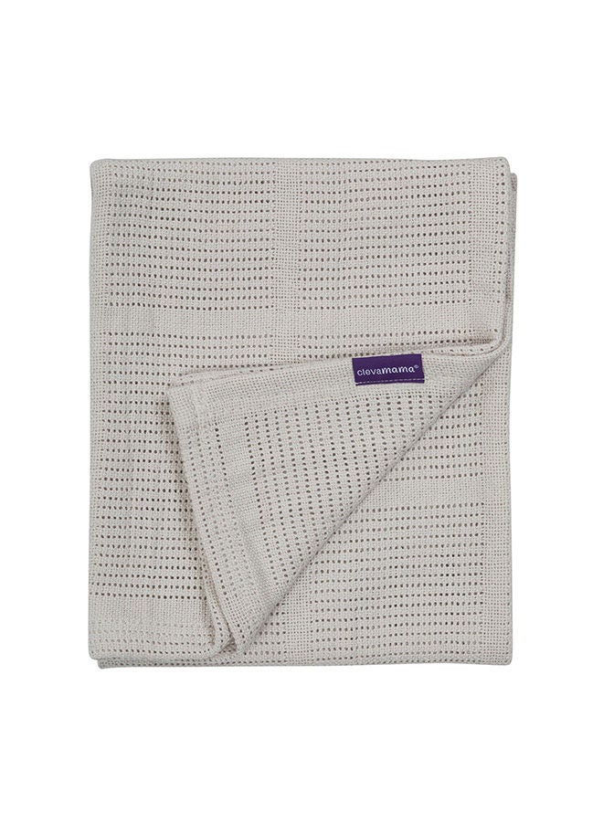 Clevamama Cellular Blanket  80x100 Cm Grey - Image 1