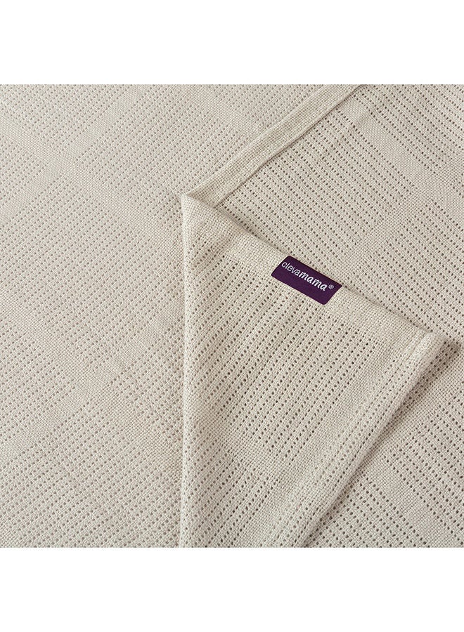 Clevamama Cellular Blanket  80x100 Cm Grey - Image 3