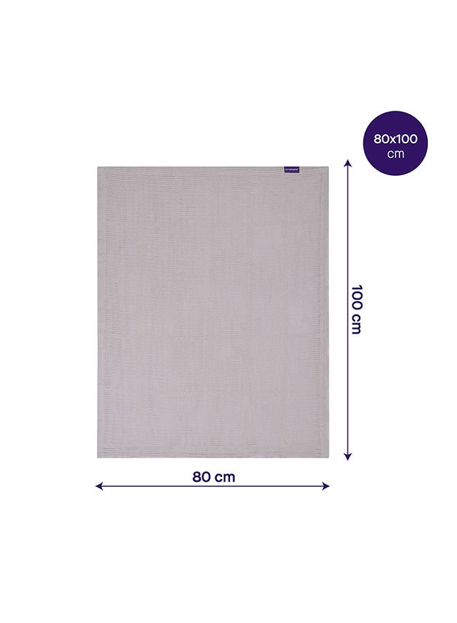 Clevamama Cellular Blanket  80x100 Cm Grey - Image 4