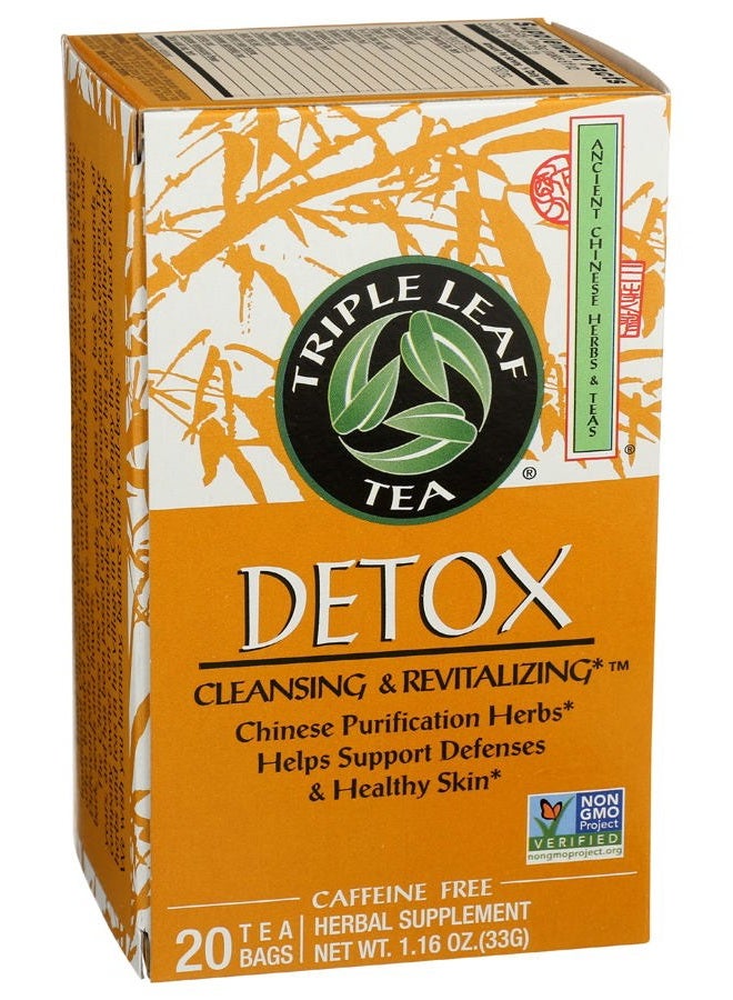 Triple Leaf Tea Chinese Medicinal Detox Triple Leaf Tea Bag, 20 Count - Image 4