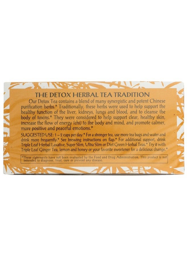 Triple Leaf Tea Chinese Medicinal Detox Triple Leaf Tea Bag, 20 Count - Image 2