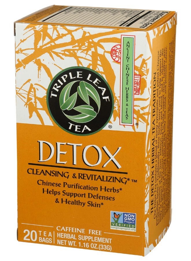 Triple Leaf Tea Chinese Medicinal Detox Triple Leaf Tea Bag, 20 Count - Image 3