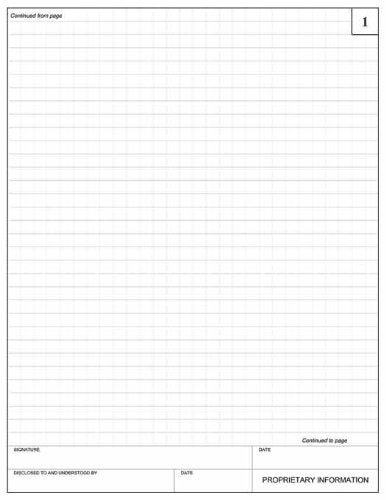 BookFactory Inventor's Notebook - 96 Pages (.25'' Grid Format), 8'' x 10'', Black Cover, Section Sewn Hardbound (Made in USA) - Image 5