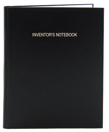 BookFactory Inventor's Notebook - 96 Pages (.25'' Grid Format), 8'' x 10'', Black Cover, Section Sewn Hardbound (Made in USA) - Image 1
