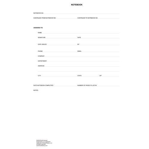 BookFactory Inventor's Notebook - 96 Pages (.25'' Grid Format), 8'' x 10'', Black Cover, Section Sewn Hardbound (Made in USA) - Image 2