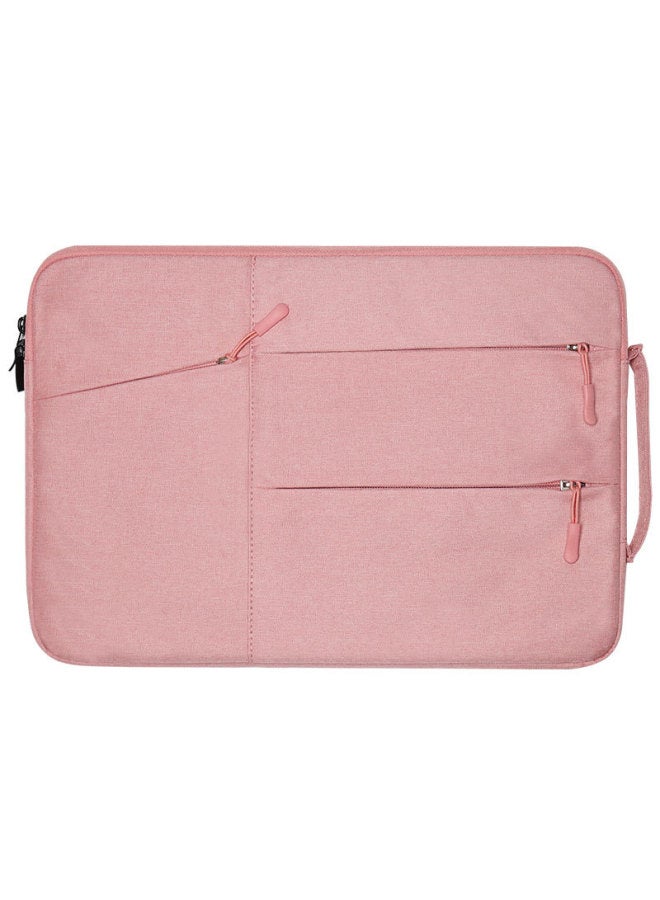 Thickened Double Layer Long Plush Inner Sleeve Bag Handheld Laptop Bag For iphone Computer-Color:Light Gray-Dimensions:15.6