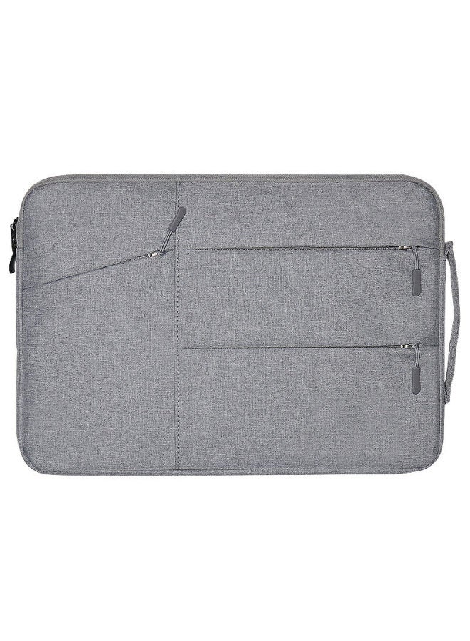 Thickened Double Layer Long Plush Inner Sleeve Bag Handheld Laptop Bag For iphone Computer-Color:Light Gray-Dimensions:15.6