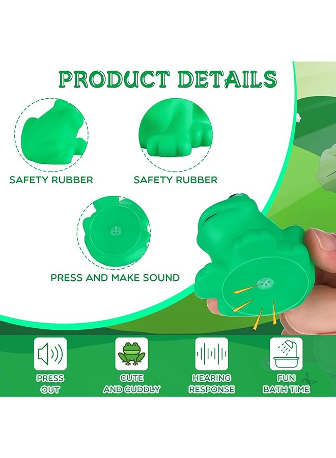 KASTWAVE 24 Pcs Rubber Frogs Squeak Toys And Float Frogs Baby Shower Toys Swimming Bathtub Toys For Shower Frogs Bathtub Birthday Party Decoration Boys And Girls Bath Toys - Image 3