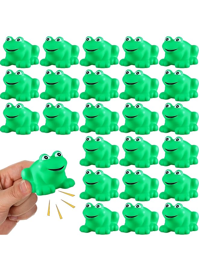 KASTWAVE 24 Pcs Rubber Frogs Squeak Toys And Float Frogs Baby Shower Toys Swimming Bathtub Toys For Shower Frogs Bathtub Birthday Party Decoration Boys And Girls Bath Toys - Image 1