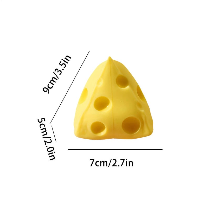 GIOIO Soft Silicone Cheese Simulation Squeeze Stress Relief Fidget Toy Slow Rising Sensory Stress Relief Toy for Adults Daily Use Gift - Image 3