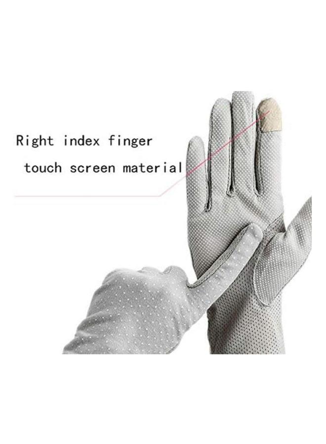 زوج واحد من قفازات القيادة للنساء، حماية من الشمس في الصيف، حماية من الأشعة فوق البنفسجية، واقي من الشمس، غير قابلة للانزلاق، تعمل باللمس للدراجات النارية - Image 2