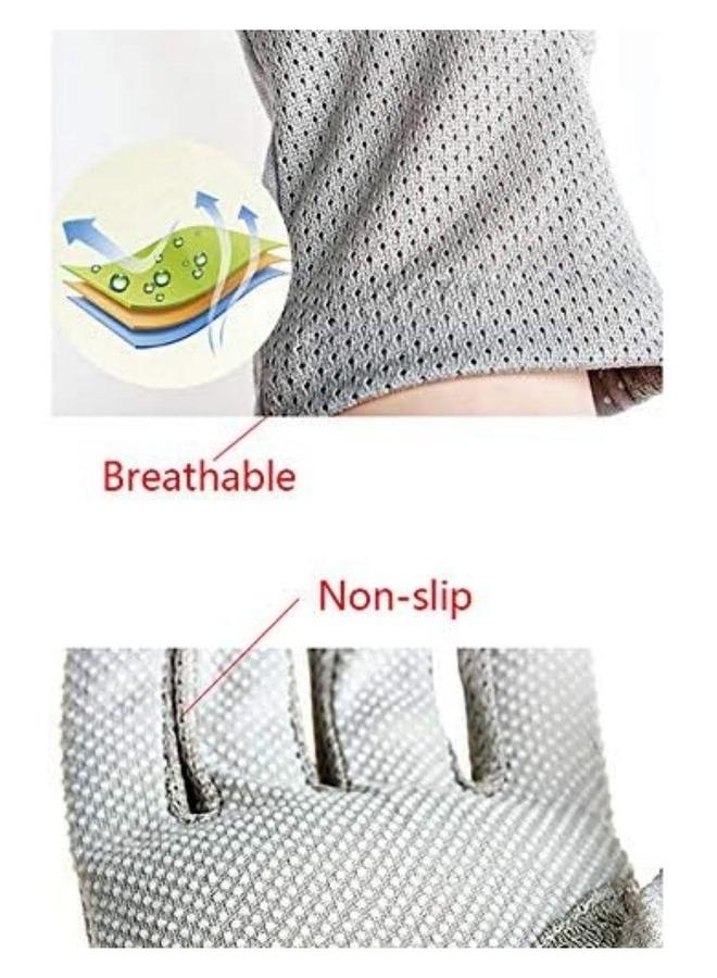 زوج واحد من قفازات القيادة للنساء، حماية من الشمس في الصيف، حماية من الأشعة فوق البنفسجية، واقي من الشمس، غير قابلة للانزلاق، تعمل باللمس للدراجات النارية - Image 3