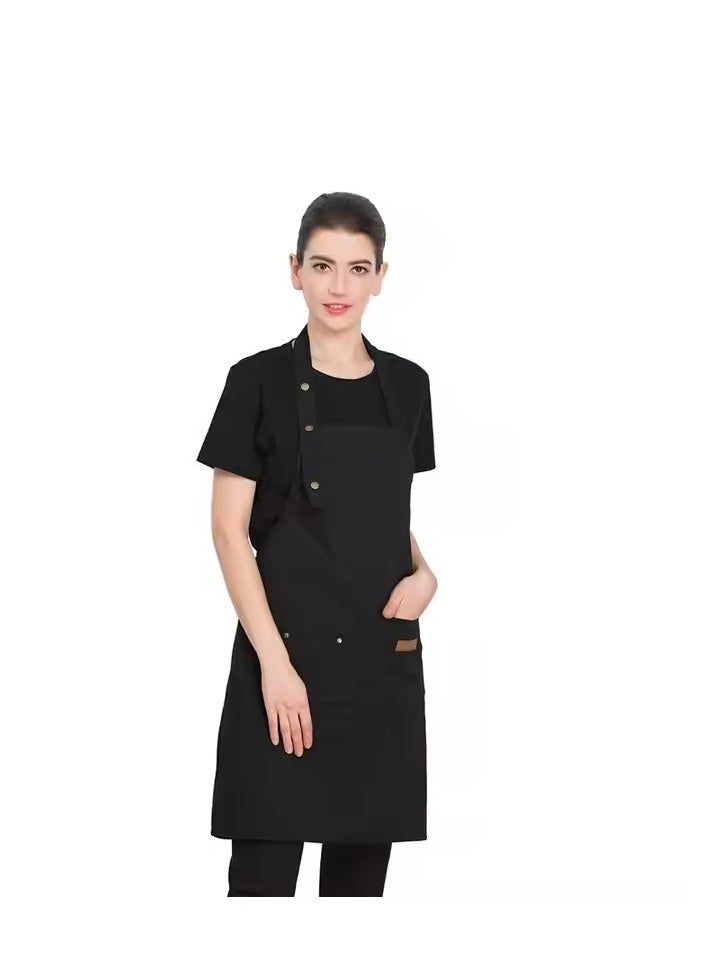 إسكدنيا Men's and women's aprons with adjustable ons and large pockets, canvas cotton cooking kitchen chef bib waterproof apron for unisex grilling baking painting art stylist dishwashing, full body workwear apron with adjustable straps and large pockets, shop apron woodworking apron - Image 2