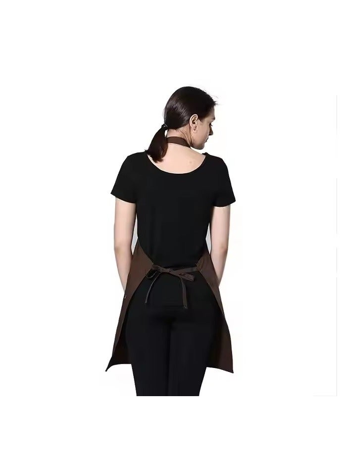 إسكدنيا Men's and women's aprons with adjustable ons and large pockets, canvas cotton cooking kitchen chef bib waterproof apron for unisex grilling baking painting art stylist dishwashing, full body workwear apron with adjustable straps and large pockets, shop apron woodworking apron - Image 5