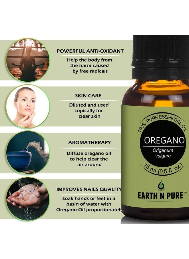 Earth N Pure Oregano Essential Oil 100% Pure & Natural Undiluted Therapeutic Grade With Glass Dropper Perfect For Aromatherapy Relaxation Skin Therapy And More 15 Ml  - Image 3