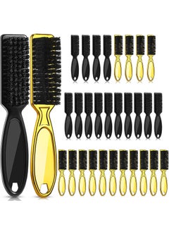 Patelai Patelai 30 Pcs Blade Clipper Cleaning Brush Scrub Brush Barber Fade Trimmer Nylon Hair Styling Tool for MenGold Black 
