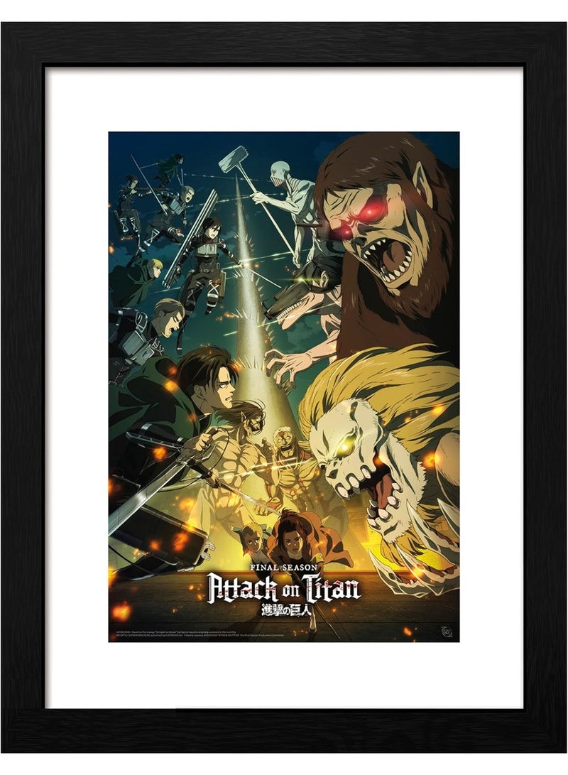 ATTACK ON TITAN - Framed print "S4 key art 3" (30x40)