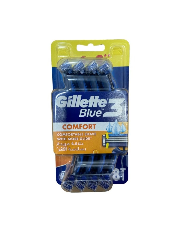 Gillette Blue3 Comfort Razor Set 8 Pcs 