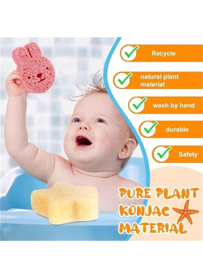 4Pcs Baby Sponge for Bath - Cute Baby Shower Sponge Kids Bath Sponge, Baby Sponges for Bath Newborn Gentle on Newborn and Toddler Skin, Bath Care Baby Sponges for Kids & Toddlers - Image 2